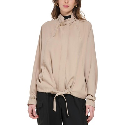 Женская коричневая куртка DKNY с воротником-стойкой и теплым повседневным воротником-стойкой Soft Shell S BHFO 0772