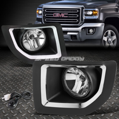ДЛЯ 15-16 GMC SIERRA 2500/3500 С ПРОЗРАЧНЫМИ ЛИНЗАМИ OE ВОДИТЕЛЬСКАЯ ПАРА ПРОТИВОТУМАННЫХ ФАР + ВЫКЛЮЧАТЕЛЬ