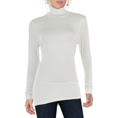 

Женская белая трикотажная водолазка с длинным рукавом Three Dots, рубашка  BHFO 6319, Белый