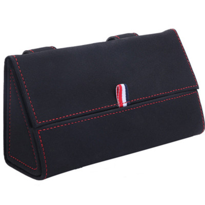 Car Sun Visor Eyeglass Cases Sunglasses Storage Box Seat Back Pocket Leather