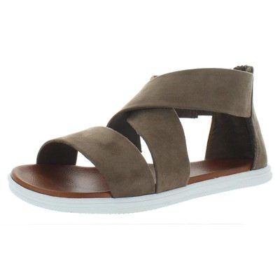 

Mia Womens Deana Taupe Faux Suede Flat Sandals Shoes 7 Medium (B,M) BHFO 5524, Taupe nova suede