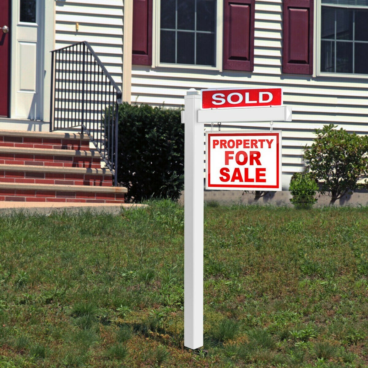 6' Vinyl UPVC Real Estate Sign Post Realtor Yard Sign Post ...
