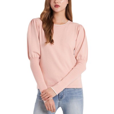 

Женский розовый вязаный свитер с круглым вырезом Riley - Rae, рубашка  BHFO 6467, Coral cream