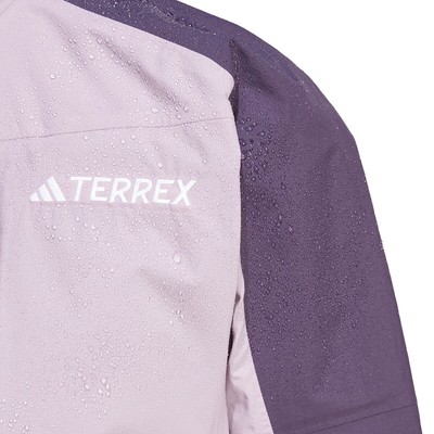 Pre-owned Adidas Originals Adidas Terrex Xploric Rain.rdy Jacket - Women's In Preloved Fig/aurora Black