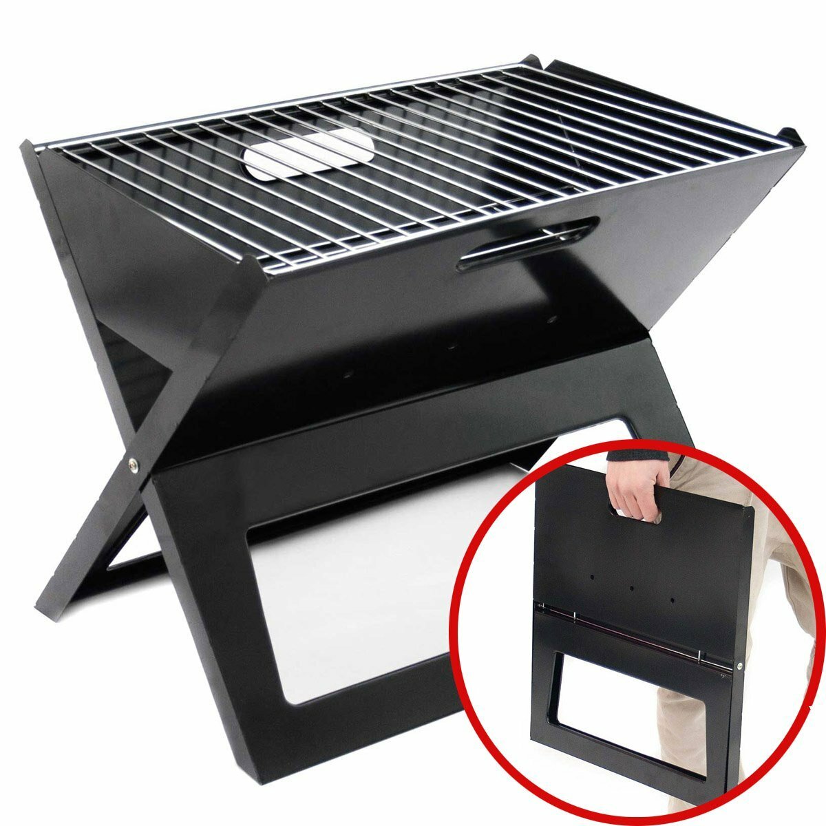 Barbecue Fornacella Griglia Carbone Carbonella Grill Portatile Pieghevole