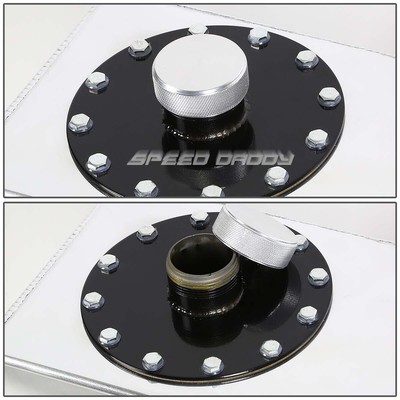 12 GALLON/45L TOP-FEED ALUMINUM RACING/DRIFT FUEL CELL GAS TANK+CAP+LEVEL SENDER