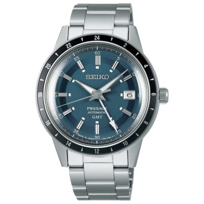 Pre-owned Seiko Presage Sary229 Gmt Automatic Vintage Style 60's Watch Made In Japan