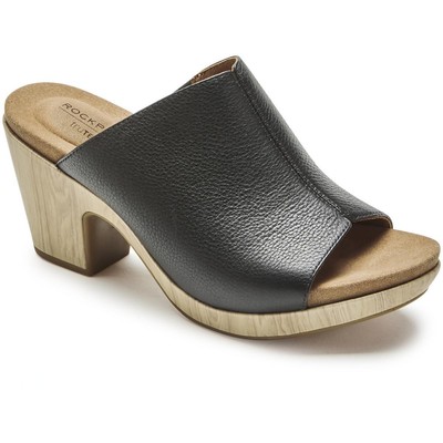 Женские босоножки Rockport Vivianne Black Slide, размер 10, средний (B,M) BHFO 5384