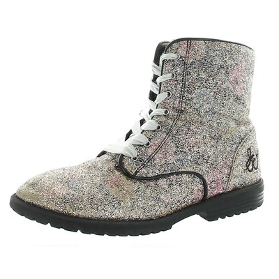 

Sam Edelman Girls Polly Morgan Бежевые повседневные ботинки 5 Medium (B,M) Big Kid 6480, Beige/pink glitter