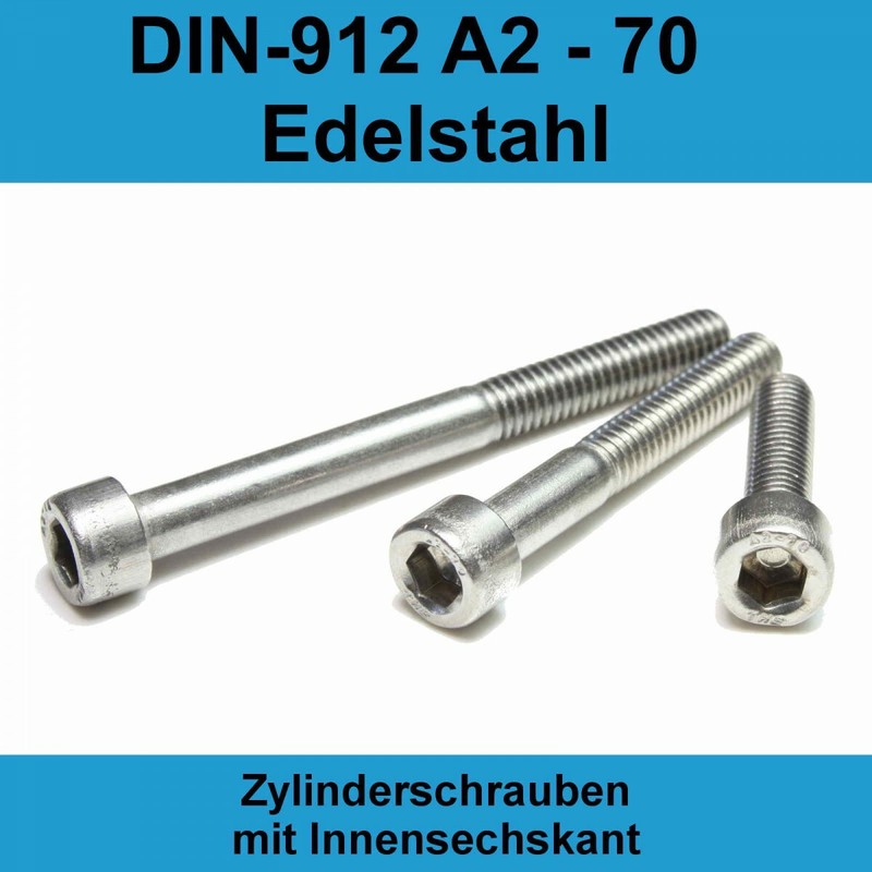 M6 Din912 Zylinderschraube Innensechskant Kopf Schrauben A2 Edelstahl Va V2a M6x