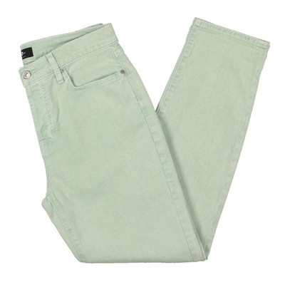 

7 For All Mankind Womens Josefina Feminine Boyfriend Green Jeans до щиколотки  1002, Mineral celadon