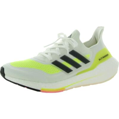 

Adidas Womens Ultraboost 21 Белые кроссовки 10.5 Medium (B,M) BHFO 2786, White/solar yellow, Ultraboost 21