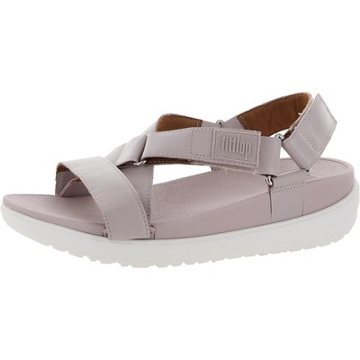 Женские босоножки на танкетке Fitflop из фиолетовой кожи LOOSH 9 Medium (B,M) BHFO 1385