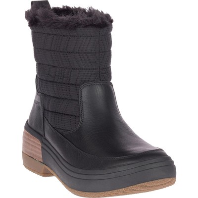 Женские зимние ботинки Merrell Haven Bluff черного цвета, размер 8, средний (B,M), BHFO 2684