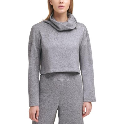 Женская удобная трикотажная рубашка с воротником-воронкой DKNY BHFO 0242