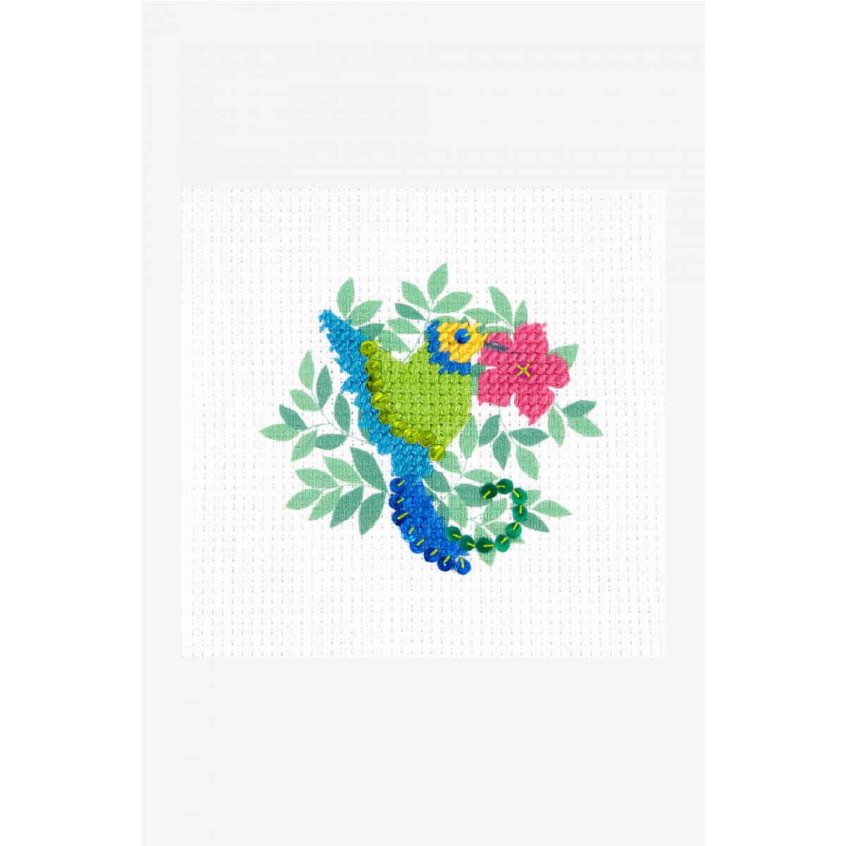 DMC stamped half stitch kit with plastic hoop 