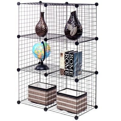 6 Cube Grid Wire Organizer Wardrobe Shelves Bookcase DIY