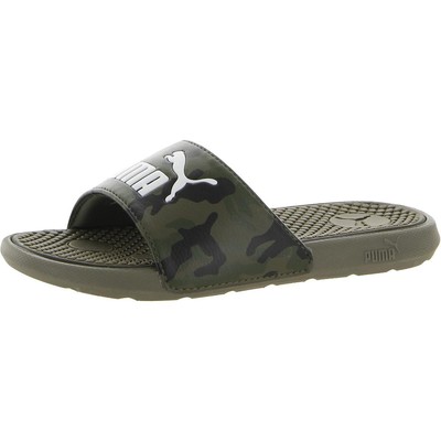 Зеленые шлепанцы Puma Boys Cool Cat Camo 2 Medium (D) Little Kid BHFO 9712