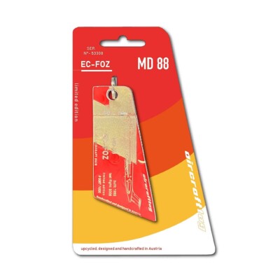 Aircrafttag Iberia MD 88 EC-FOZ bicolor gold