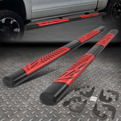 ДЛЯ КАБИНЫ ЭКИПАЖА SILVERADO SIERRA 19-24, КРАСНЫЕ ПОДНОЖКИ, ПОДНОЖКА С 5 БОКОВЫМИ ПЕРЕКЛАДИНАМИ