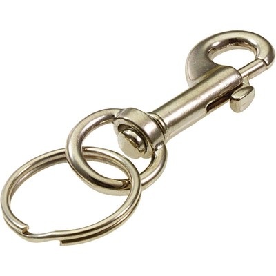 Lucky Line Nickel-Plated Zinc 7/8 In. x 2-1/8 In. L. Key Chain 44501 Lucky Line