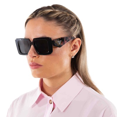 Pre-owned Prada Dark Gray Square Ladies Sunglasses Pr 23ys 1ab5s0 51 Pr 23ys 1ab5s0 51