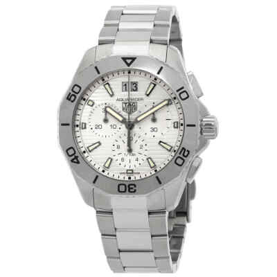 Pre-owned Tag Heuer Aquaracer Chronograph Quartz Grey Dial Men's Watch Cbp1111.ba0627