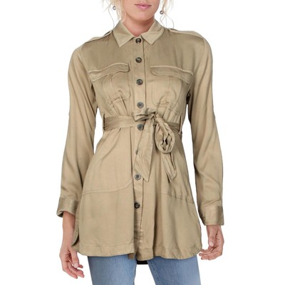 

Женская зеленая тканая куртка в стиле сафари Marled  BHFO 6706, Olive