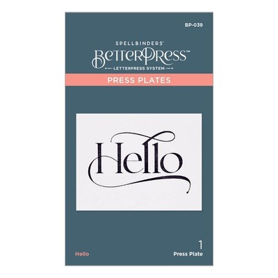 Spellbinders BetterPress Letterpress System Press Plates-Hello 1/Pkg - BP039