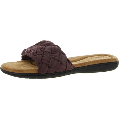 Array Womens Callisto Purple Woven Slide Sandals Shoes 10 Wide (C,D,W) BHFO 0041