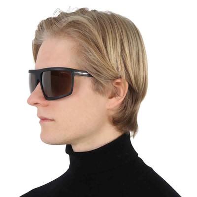 Pre-owned Tom Ford Clint Roviex Mirror Wrap Unisex Sunglasses Ft1066 02l 68 Ft1066 02l 68 In Brown