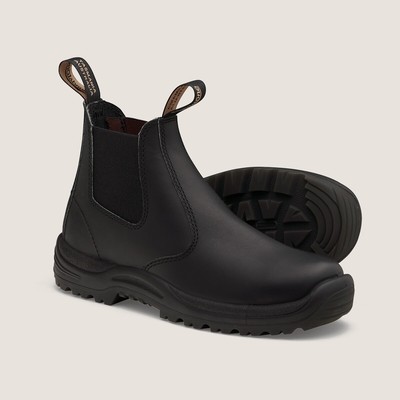 Pre-owned Blundstone Safety Men's Work Series Soft Toe Chelsea Work Boot Black - 491