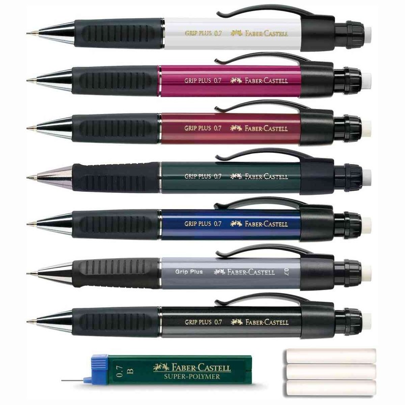 Faber Castell Druckbleistift Grip Plus 0,7mm | Radierer | Minen [WÃ¤Hlbar]