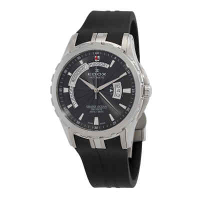 Pre-owned Edox Grand Ocean Automatic Grey Dial Men's Watch 83006 3ca Gin