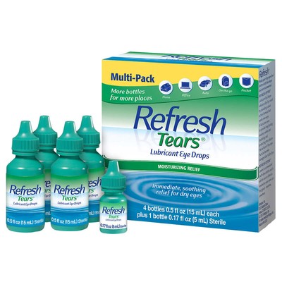 New Refresh Tears Lubricant Eye Drops 4+1 Bonus Multi-Pack 65 ml EXP 2024!