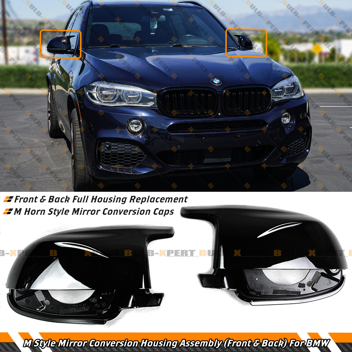 For BMW F15 X5 F16 X6 X4 X3 M Style Mirror Cover Conversion Housing Assembly