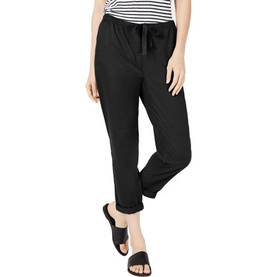 

Женские черные облегающие брюки до щиколотки Eileen Fisher  BHFO 0841, Черный