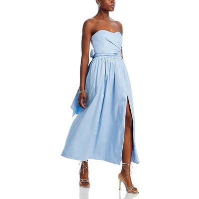 French Connection Womens Blue Ruffled Long Maxi Dress Gown 12 BHFO 7907