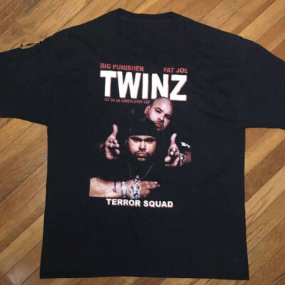 New Big Pun Fat Joe Twinz Short Sleeve Cotton Black All Size T-Shirt HE186