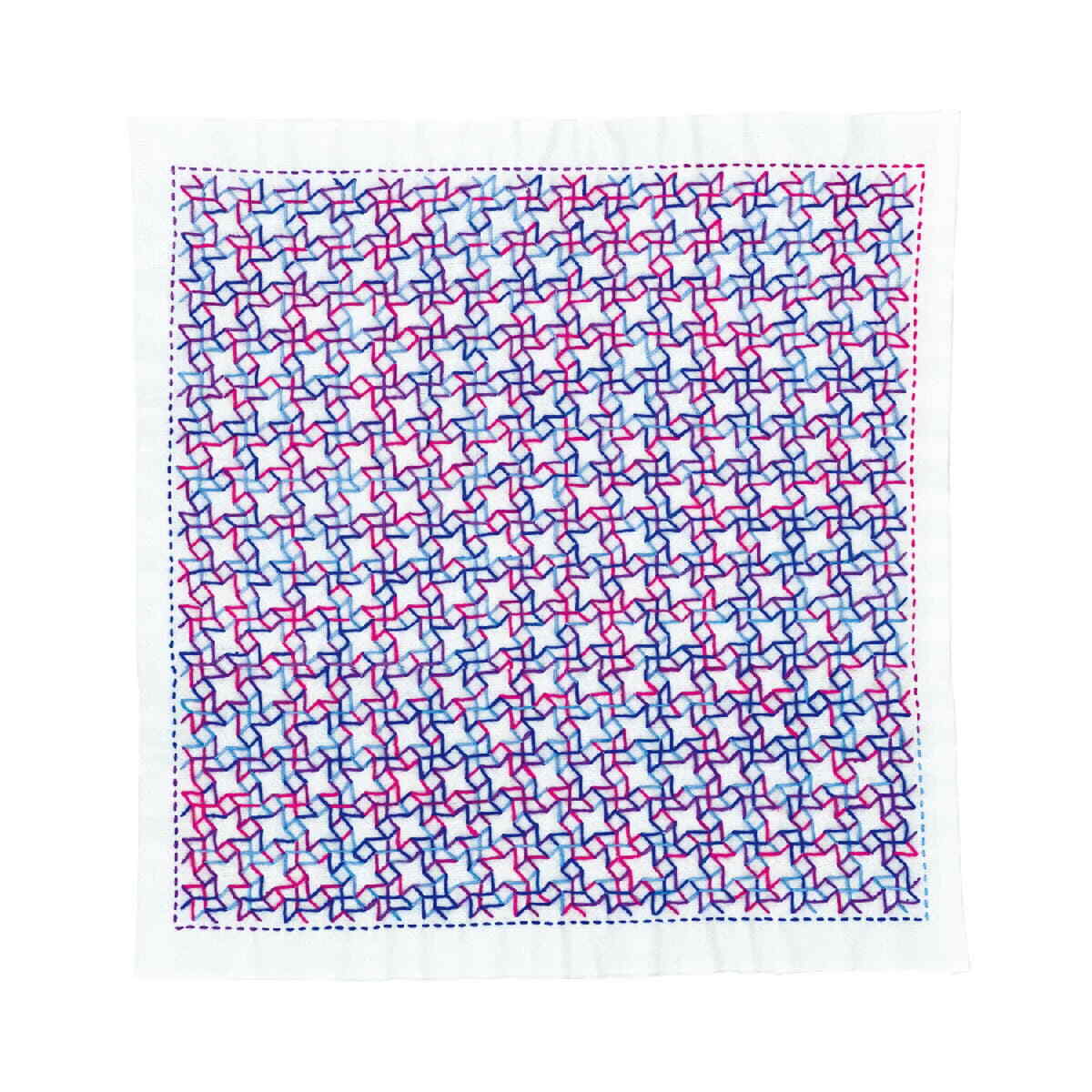 Olympus stamped Hitomezashi Sashiko stitch kit 