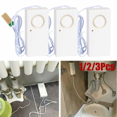1/2/3X Water Leak Alarm Flood Level Overflow Detector Sensor Home Security Alert