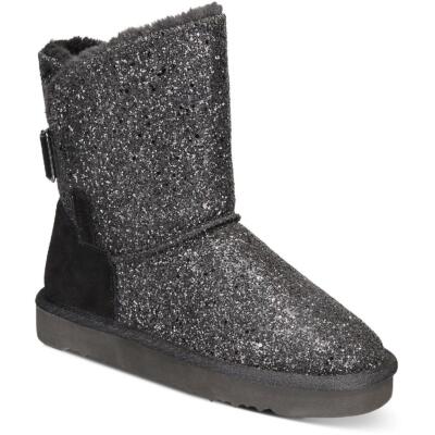 

Женские черные замшевые ботильоны Style - Co. Teenyy 7, средние (B,M) BHFO 1985, Black glitter