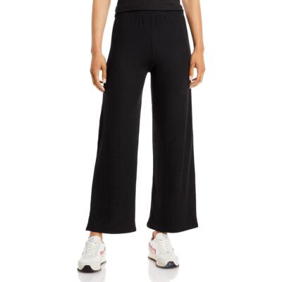 

Ava + Esme Женские черные трикотажные повседневные брюки без застежки в рубчик  BHFO 1573, Черный