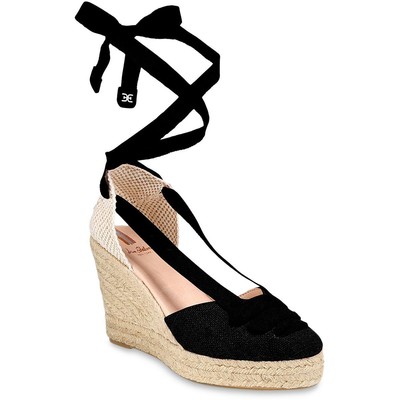 Женские туфли на танкетке Sam Edelman Margherita черного цвета на среднем каблуке 6 (B,M) BHFO 2832