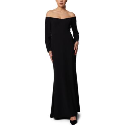 

Laundry by Shelli Segal Женское длинное платье с открытыми плечами, Черный