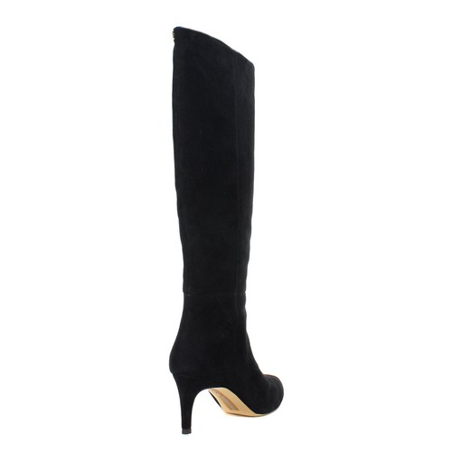 Pre-owned Sam Edelman Uma Black Suede Heeled Tall Boots I2794l2002 In See Listing