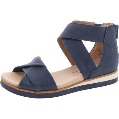 LifeStride Womens Zoom Navy Flatform Sandals Shoes 5 Medium (B,M) BHFO 6335