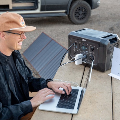 OUPES Mega 2 Portable Power Station 2500W/2048Wh Solar Generator LiFePO4 Battery
