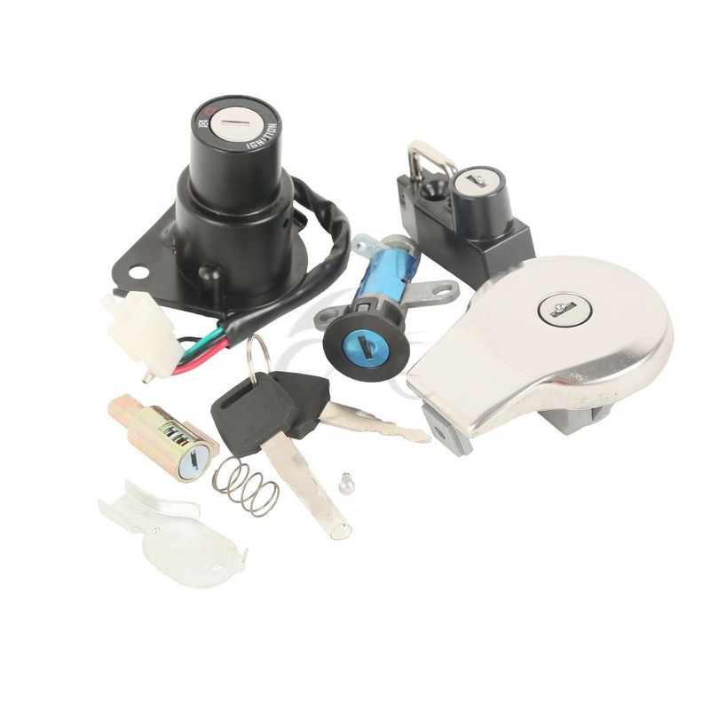 Fuel Gas Cap Ignition Switch Lock Set Fit For Yamaha VIRAGO XV250 XV535
