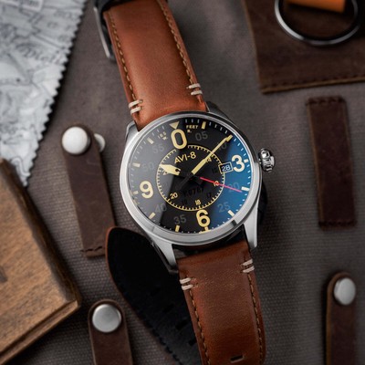 Pre-owned Avi-8 Spitfire Smith Automatic Woolston Watch - Brand